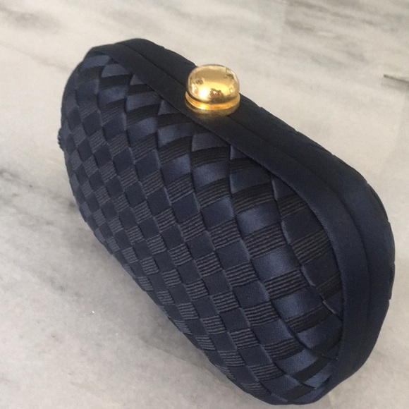 Elan Handbags - ***HOLD FOR KP-E’LAN EUC Navy-S-Silk Hardshell Bag